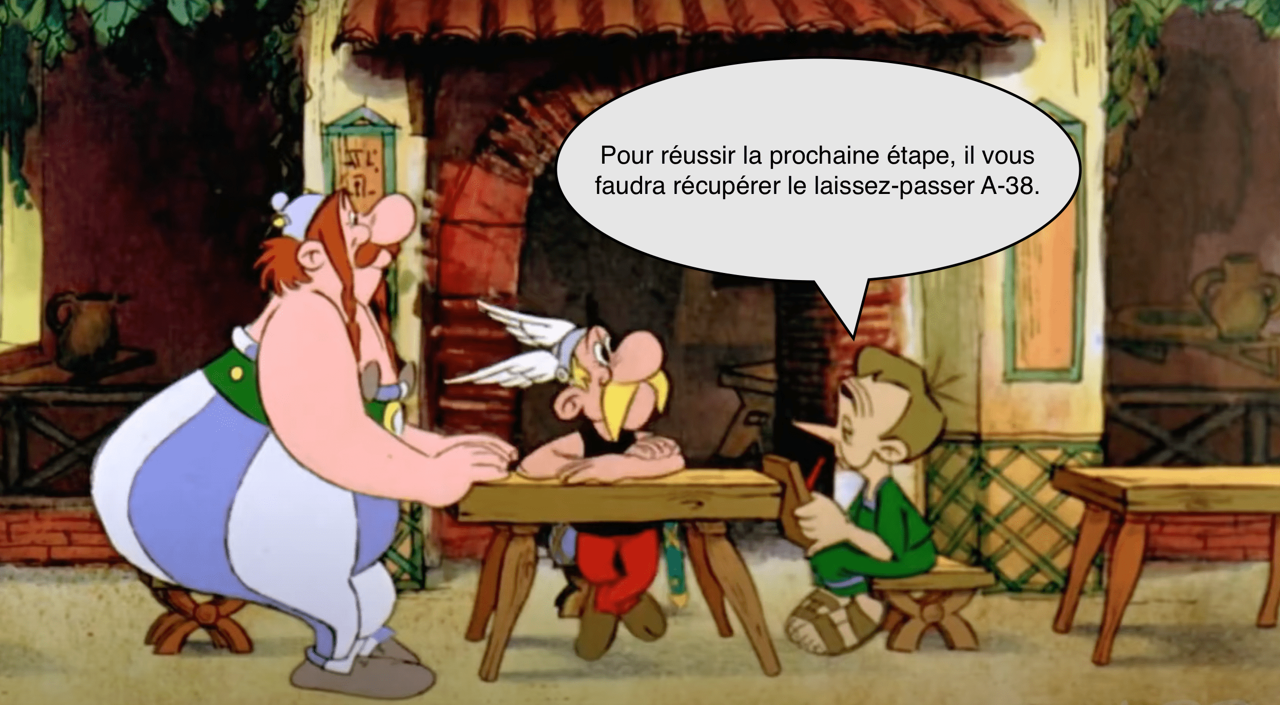 Pour la prochaine étape, il vous faudra récupérer le laissez-passer A-38.